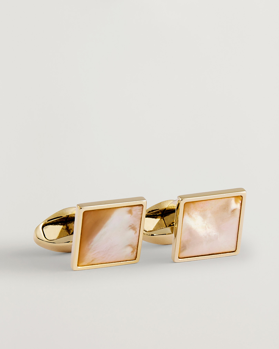 Hombres | Gemelos | Eton | Mother of Pearl Cufflink Beige