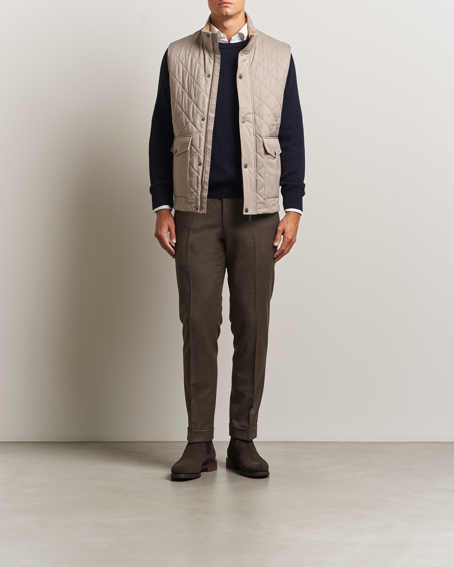 Hombres | Abrigos y chaquetas | Eton | Quilted Shell Vest Beige