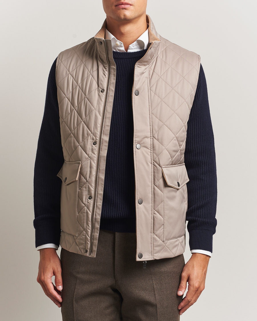 Hombres | Abrigos y chaquetas | Eton | Quilted Shell Vest Beige