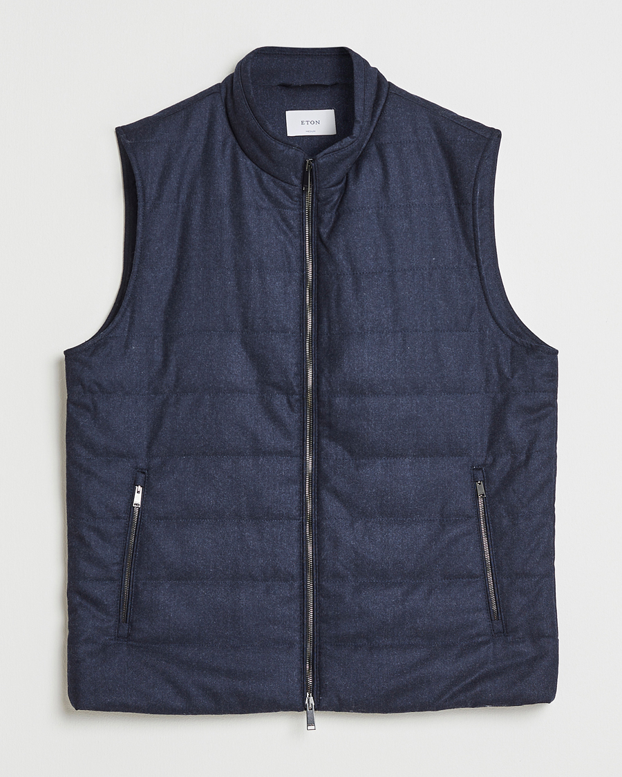 Hombres | Abrigos y chaquetas | Eton | Wool Padded Vest Navy