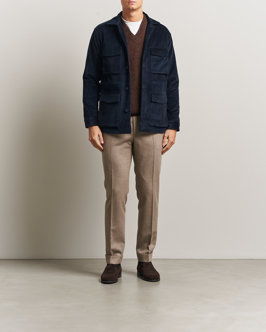 Hombres | Abrigos y chaquetas | Eton | Corduroy Field Jacket Navy