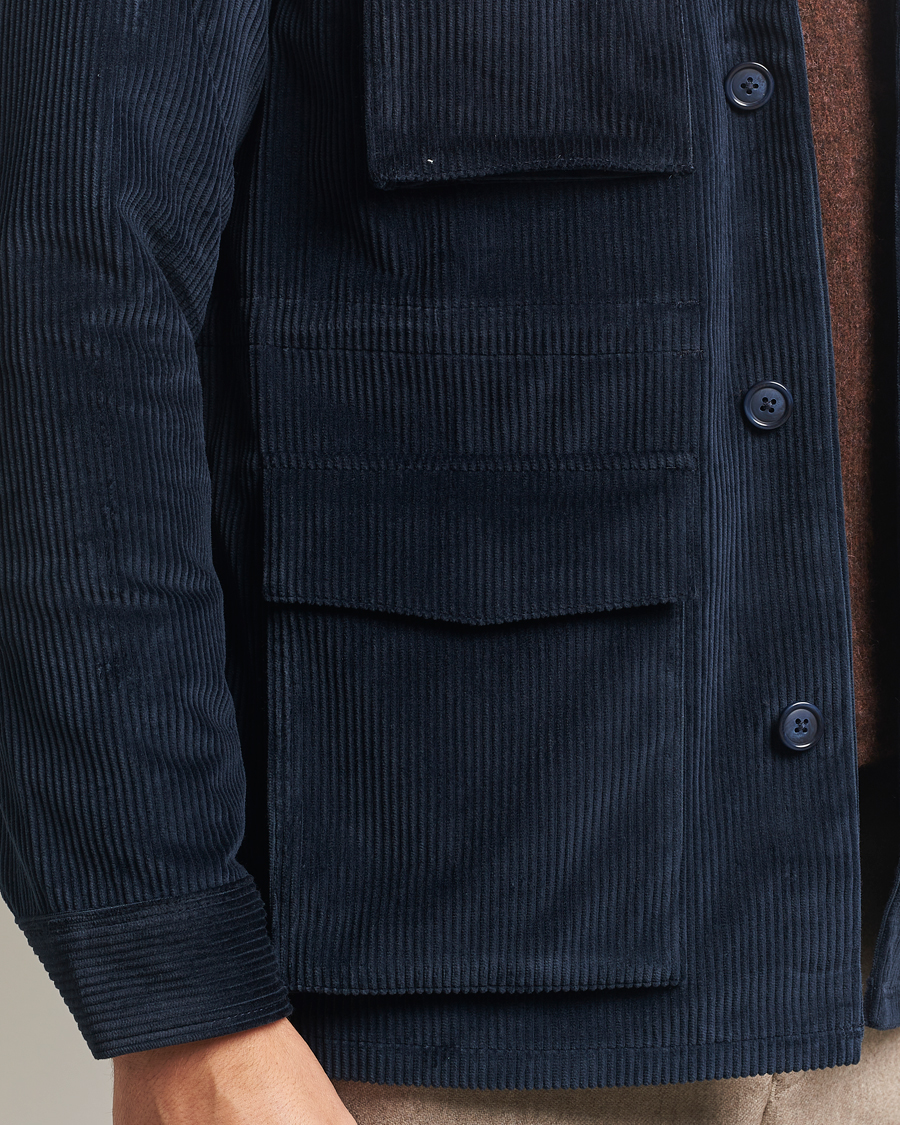 Hombres | Abrigos y chaquetas | Eton | Corduroy Field Jacket Navy
