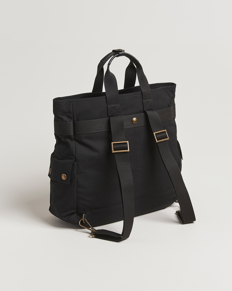 Hombres | Belstaff Trailmaster 2-Way Wax Tote Black | Belstaff | Trailmaster 2-Way Wax Tote Black