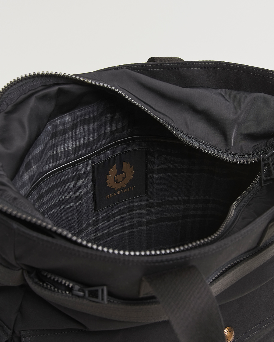 Hombres | Belstaff Trailmaster 2-Way Wax Tote Black | Belstaff | Trailmaster 2-Way Wax Tote Black