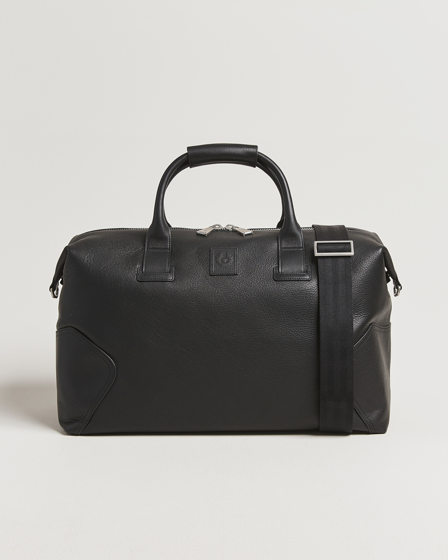 Hombres | Belstaff Ronson Leather Weekender Bag Black | Belstaff | Ronson Leather Weekender Bag Black