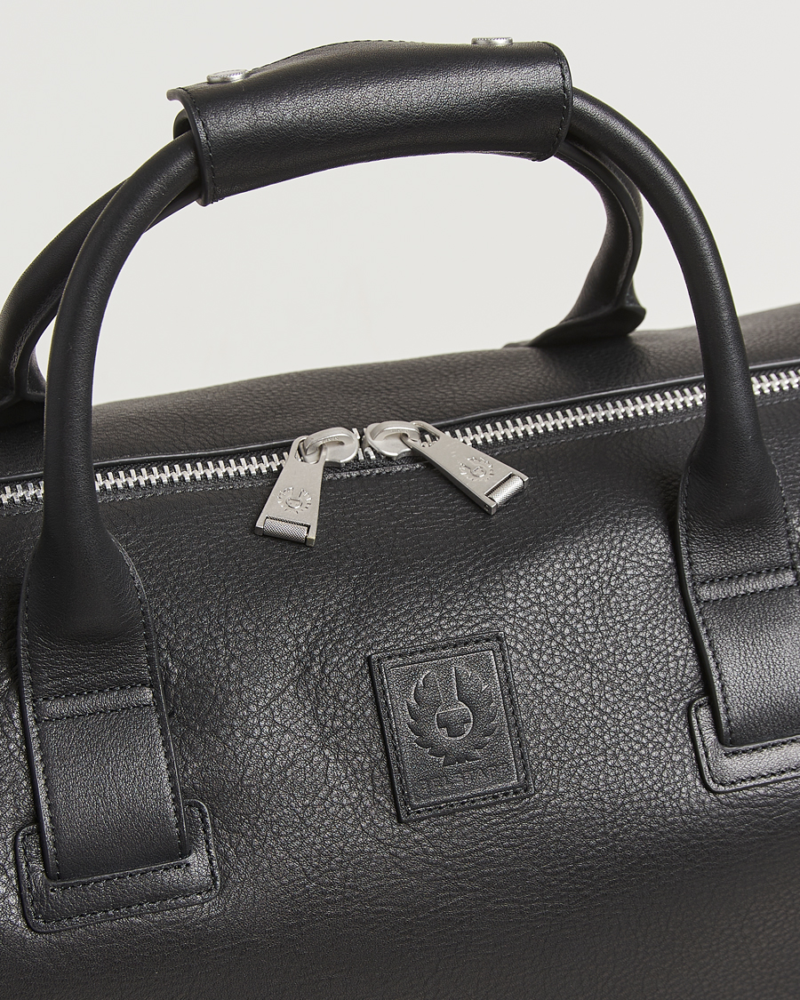 Hombres | Belstaff Ronson Leather Weekender Bag Black | Belstaff | Ronson Leather Weekender Bag Black