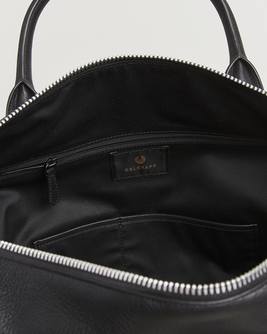 Hombres | Belstaff Ronson Leather Weekender Bag Black | Belstaff | Ronson Leather Weekender Bag Black