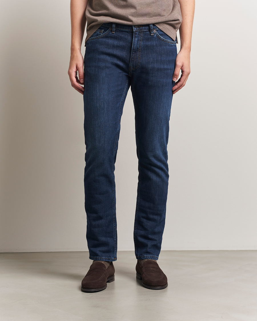 Hombres | Vaqueros | Gant | Regular Fit Jeans Dark Blue Worn In