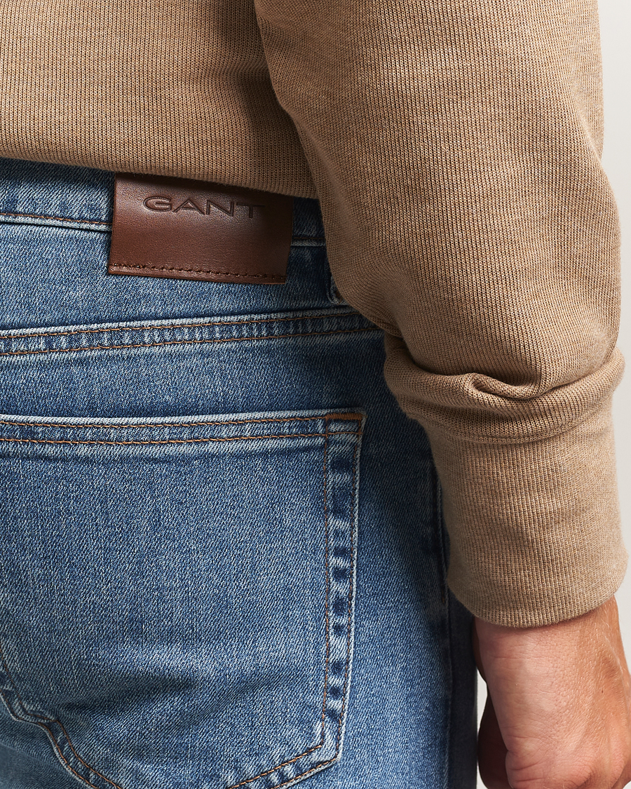 Hombres | Vaqueros | GANT | Regular Fit Jeans Mid Blue Worn In