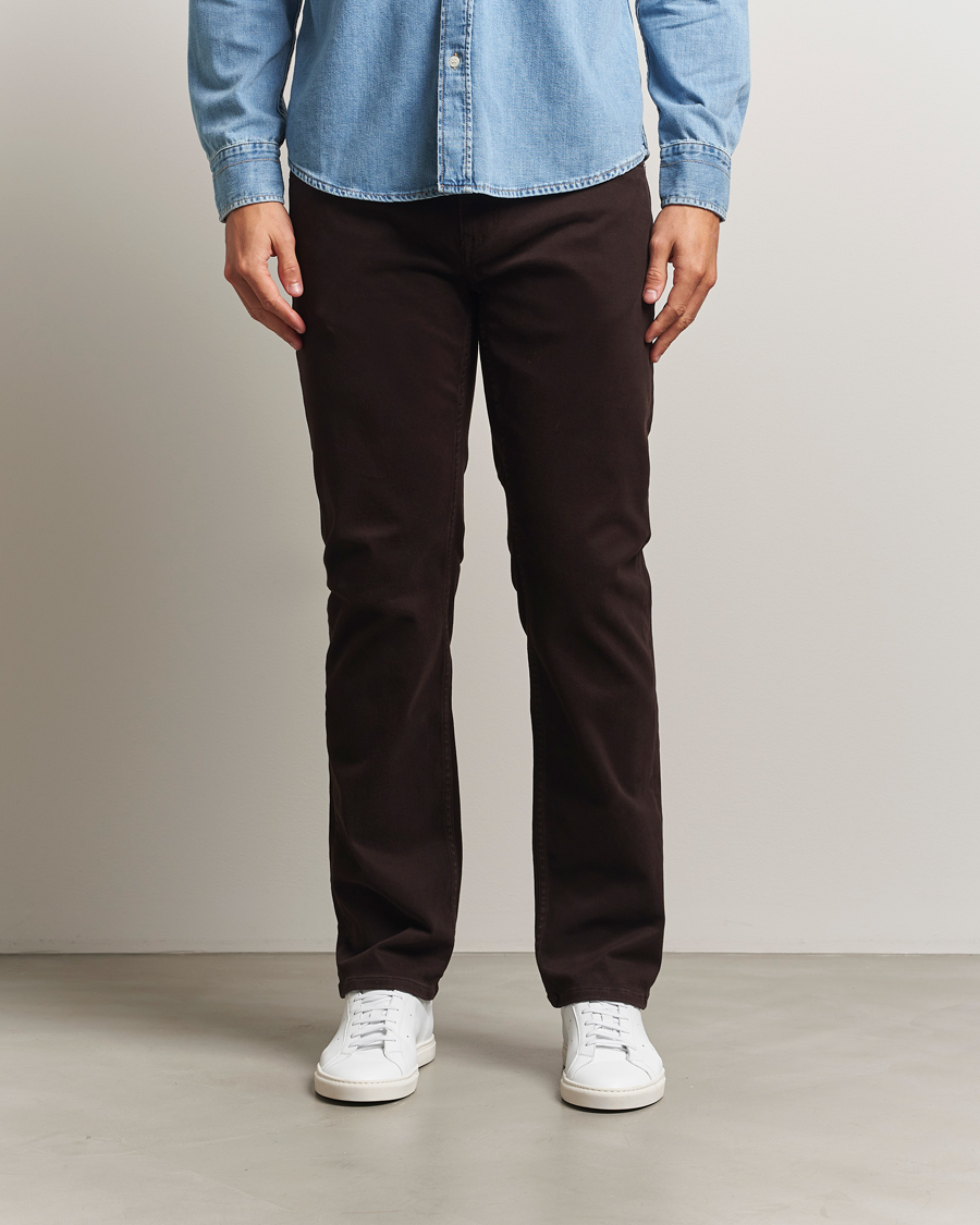 Hombres | Pantalones | Gant | Regular Fit Moleskin 5-Pocket Trousers Deep Brown