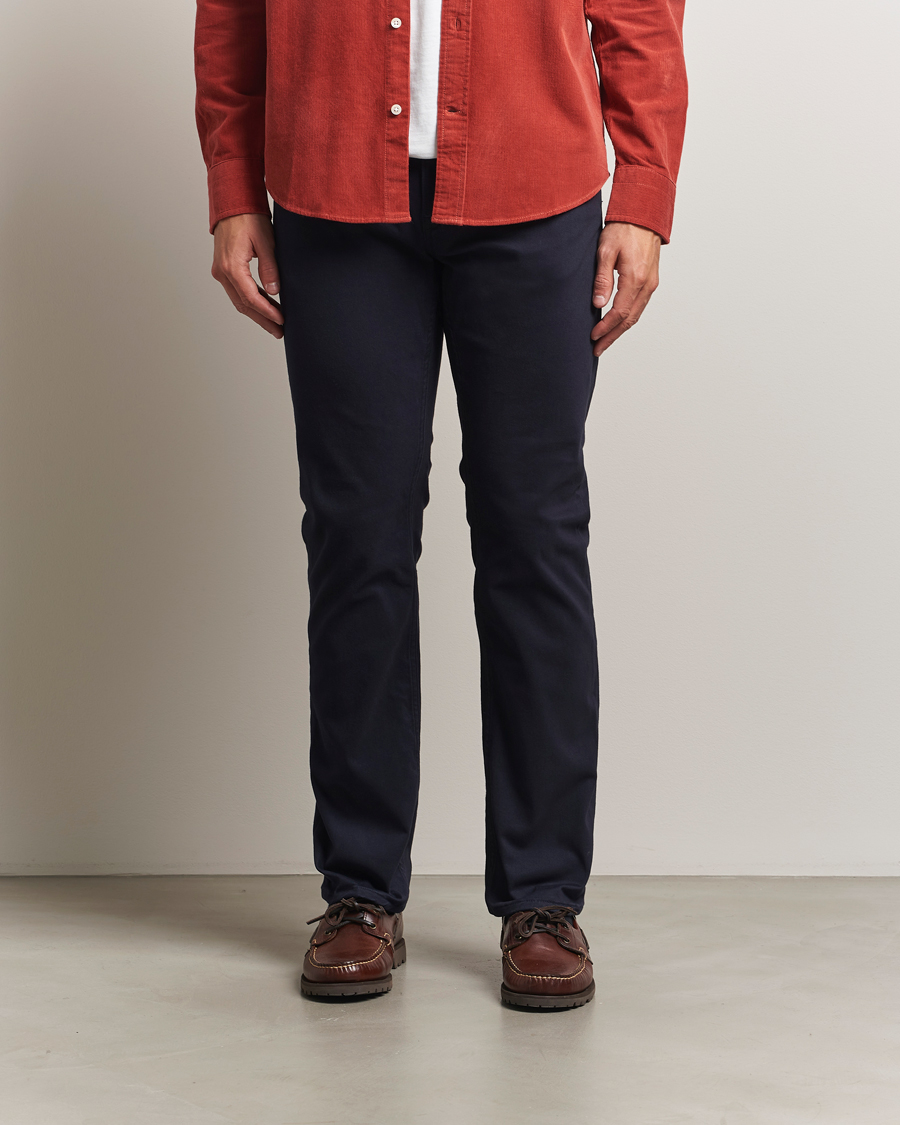 Hombres | Pantalones | Gant | Regular Fit Moleskin 5-Pocket Trousers Evening Blue