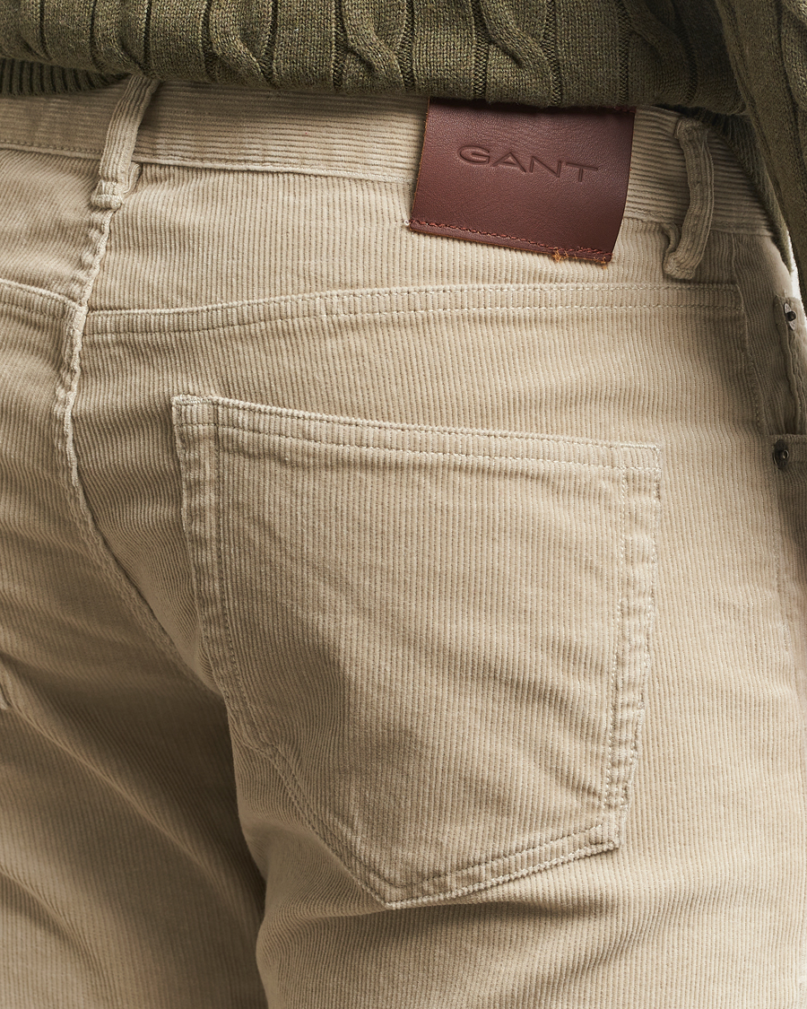 Hombres | Pantalones | Gant | Cord 5-Pocket Jeans Greige