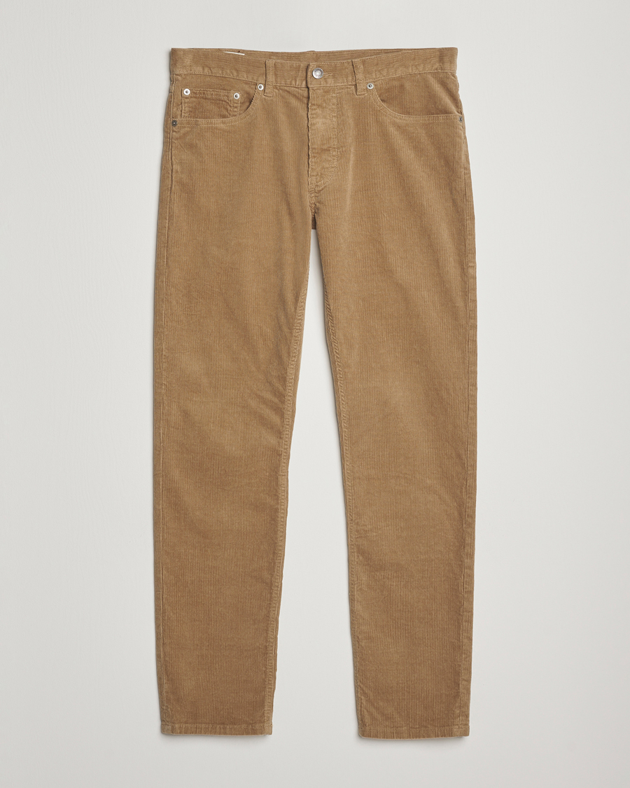 Hombres | Pantalones | Gant | Cord 5-Pocket Jeans Light Taupe