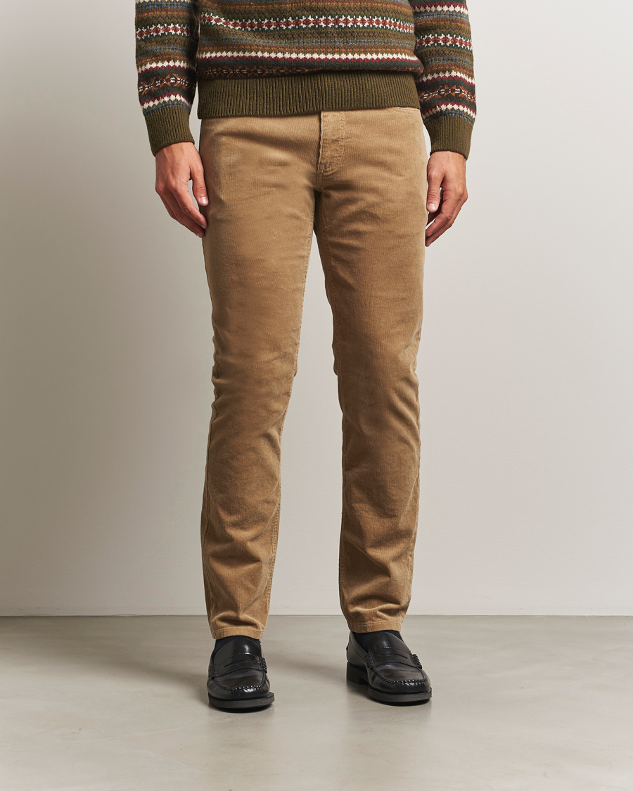 Hombres | Pantalones | Gant | Cord 5-Pocket Jeans Light Taupe