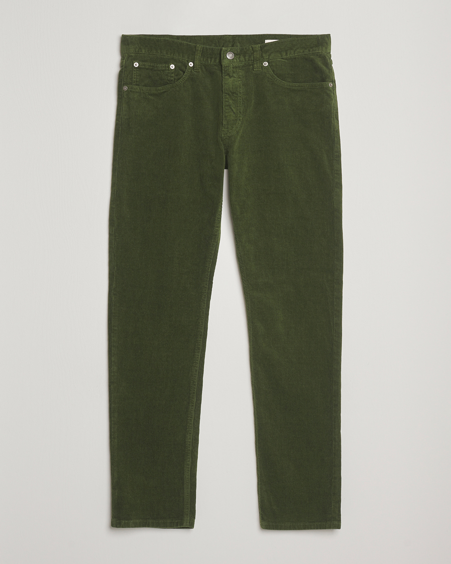 Hombres | Pantalones | GANT | Cord 5-Pocket Jeans Country Green