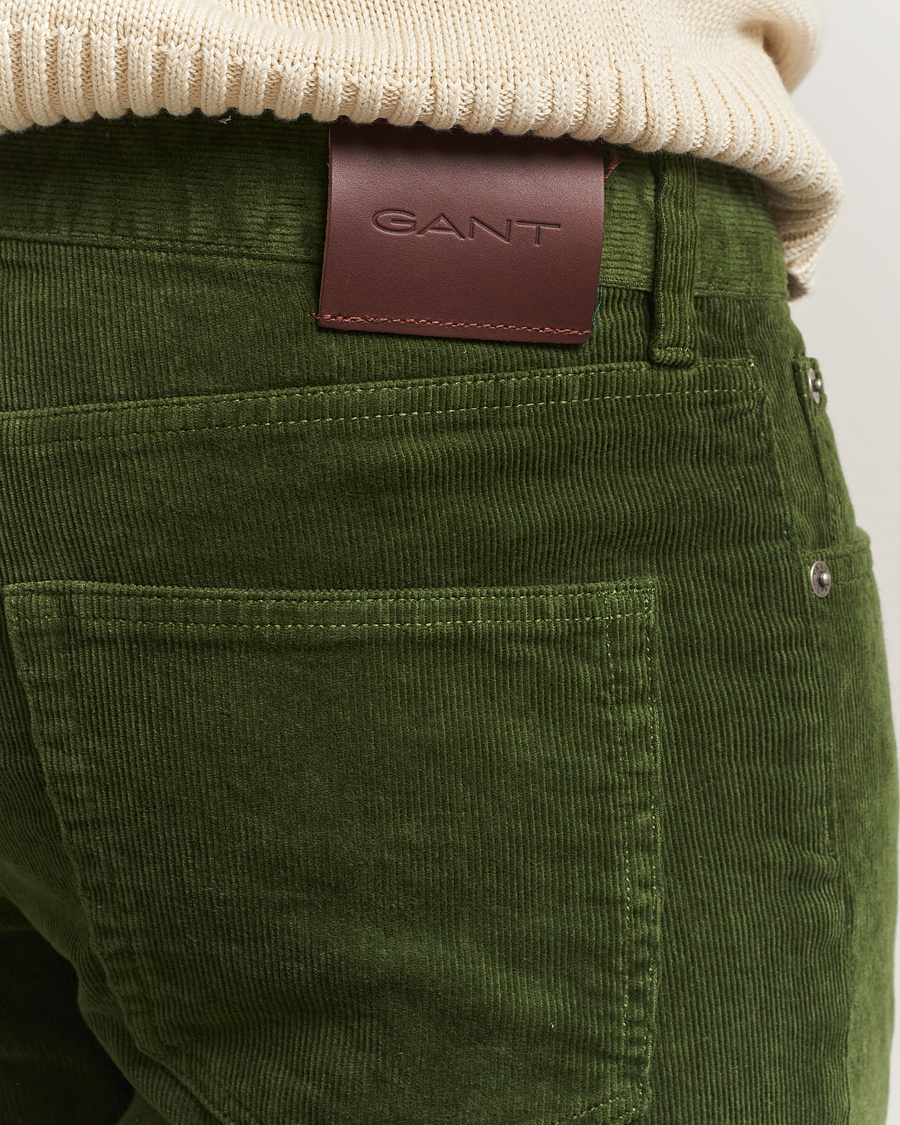 Hombres | Pantalones | GANT | Cord 5-Pocket Jeans Country Green