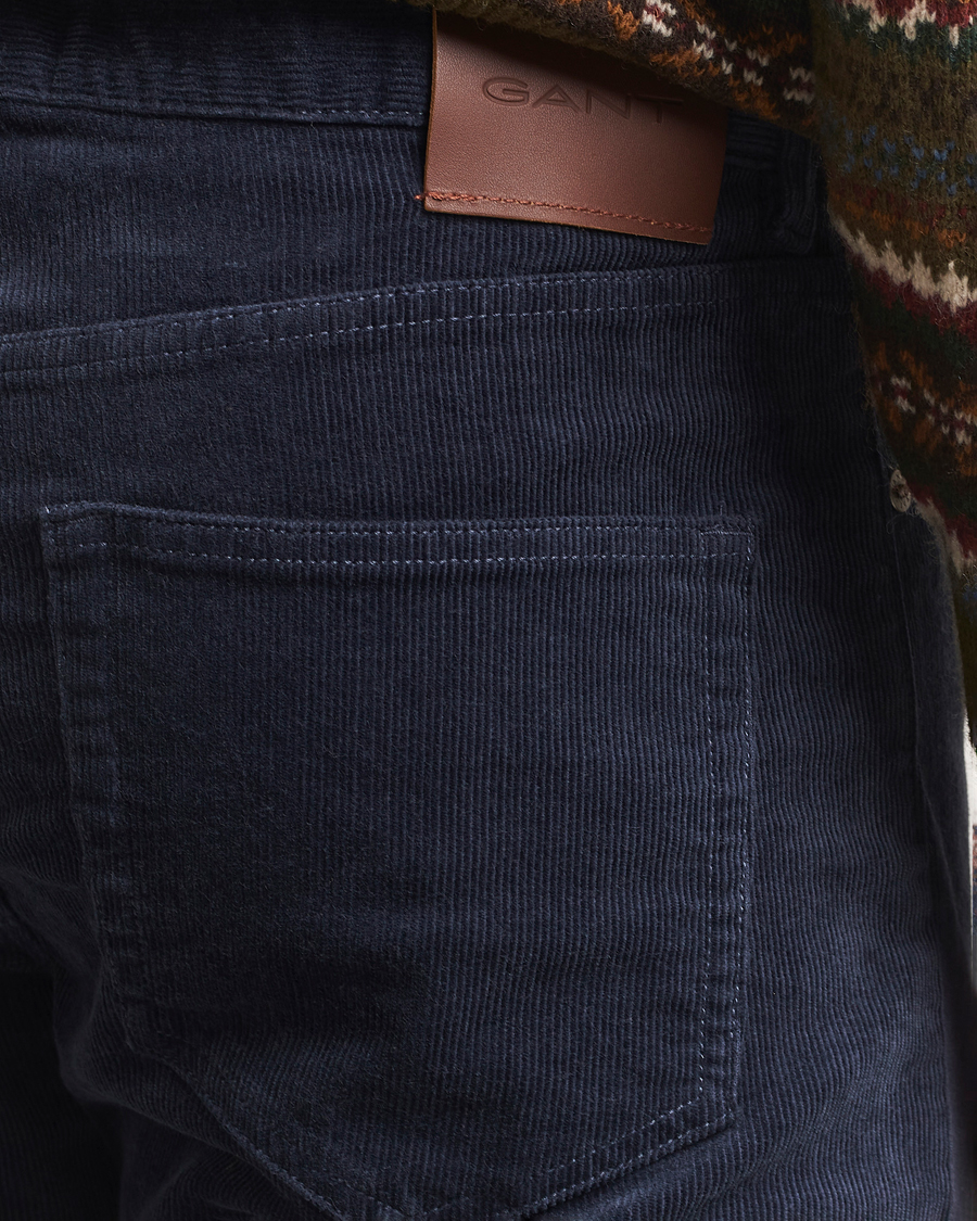Hombres | Pantalones | Gant | Cord 5-Pocket Jeans Evening Blue