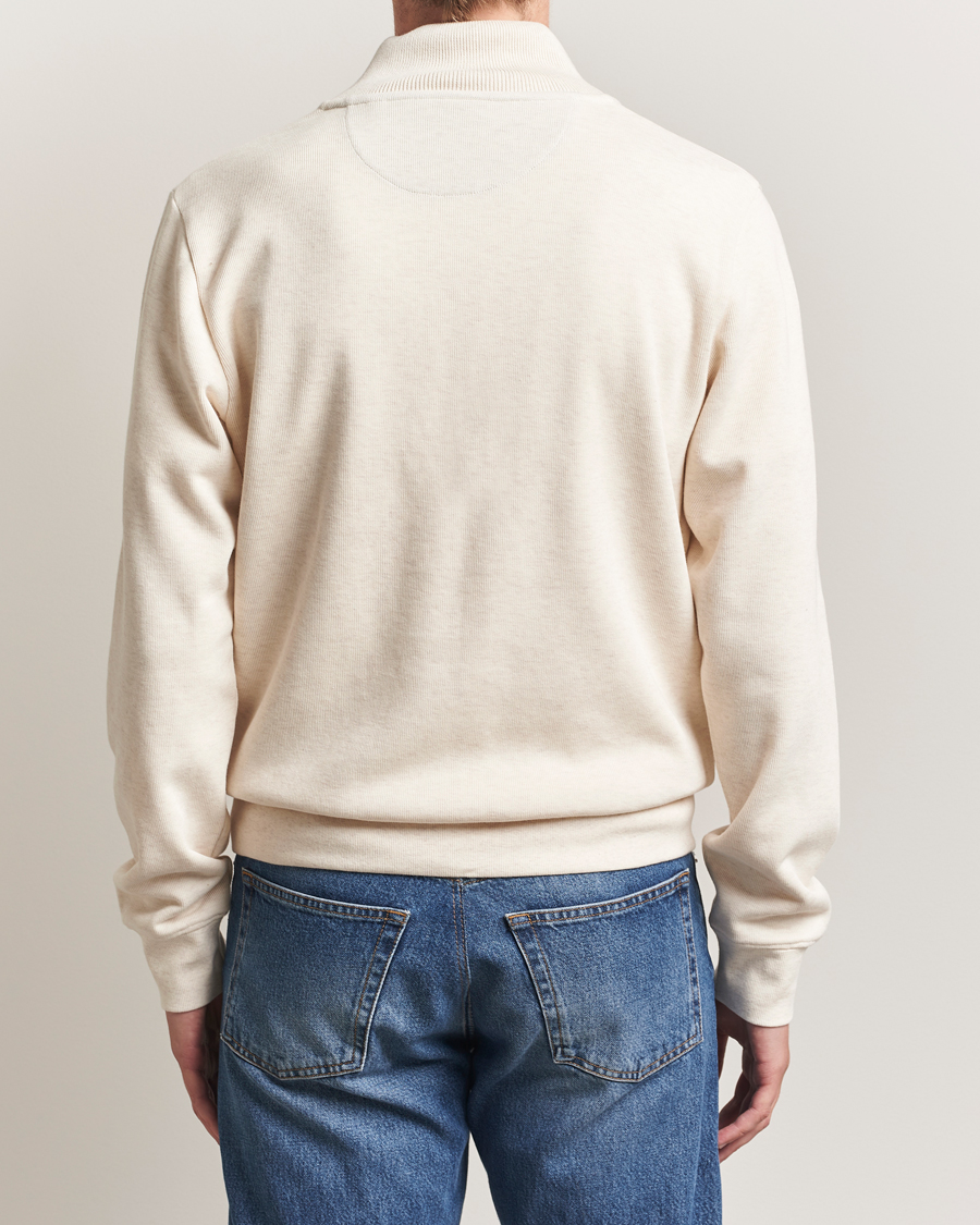 Hombres | Jerséis y prendas de punto | GANT | Sacker Rib Half Zip Cream
