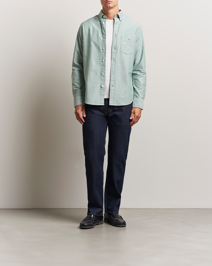 Hombres | Camisas | Gant | Regluar Fit Classic Oxford Shirt Forest Green