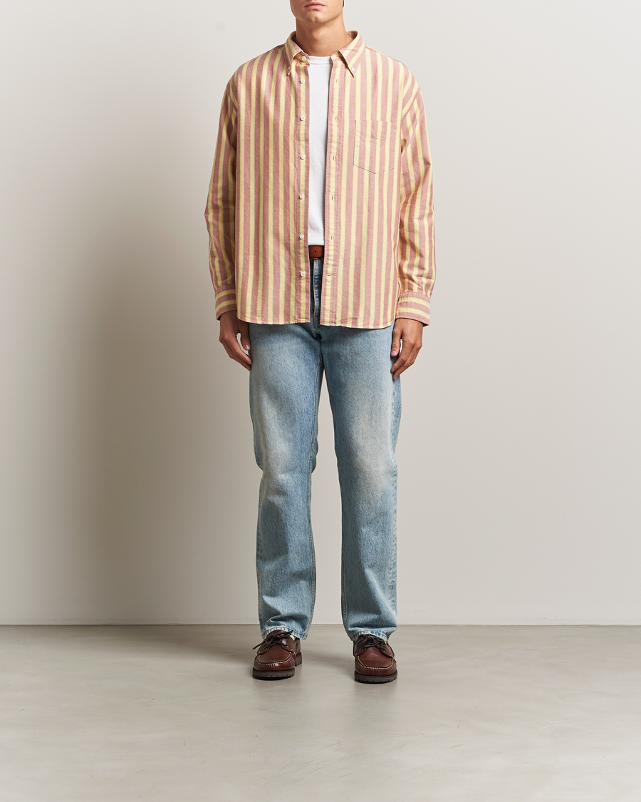 Hombres | Camisas | Gant | Relaxed Fit Striped Heritage Oxford Shirt Modern Rust