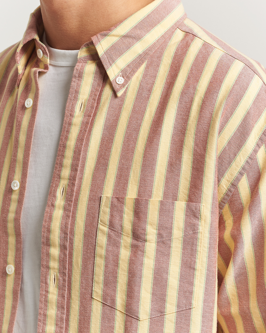 Hombres | Camisas | Gant | Relaxed Fit Striped Heritage Oxford Shirt Modern Rust