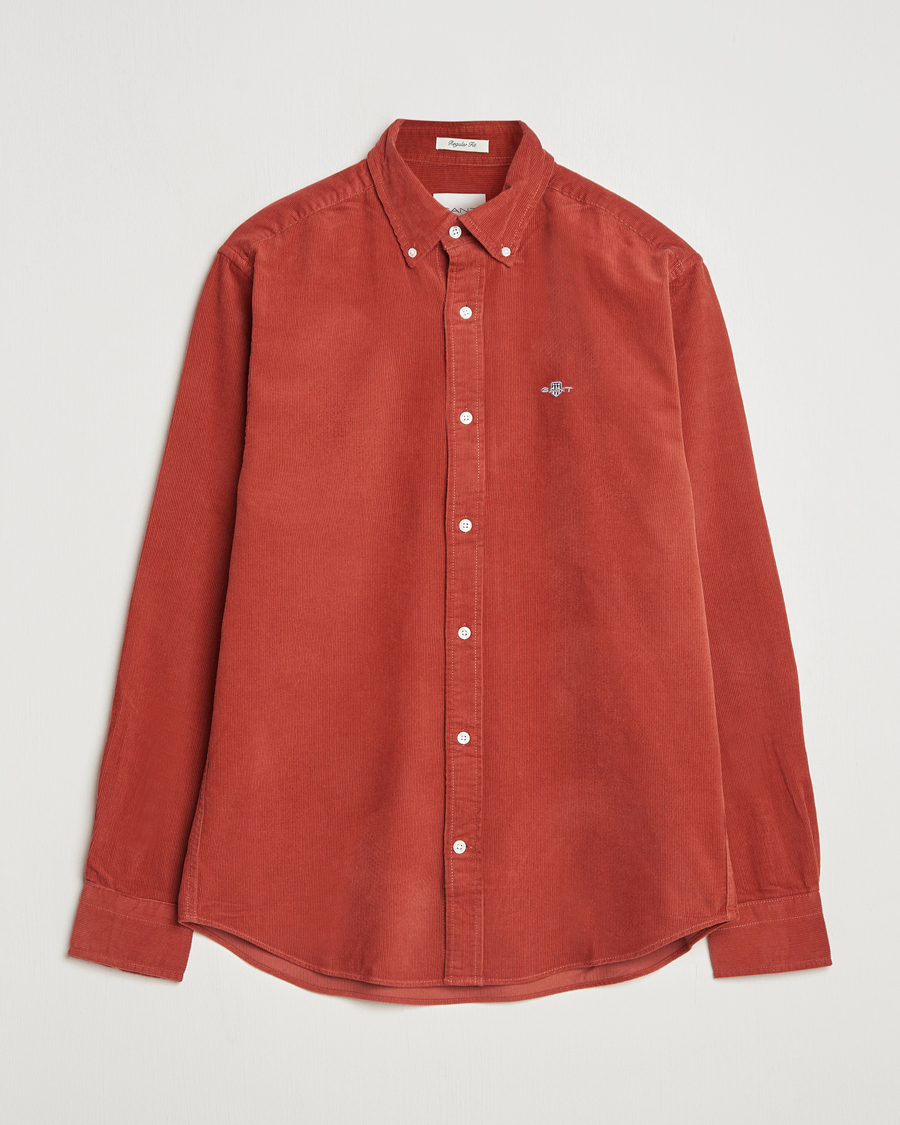 Hombres | Camisas | Gant | Regular Fit Corduroy Shirt Modern Rust