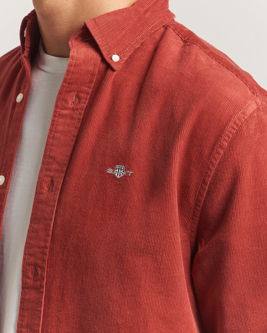 Hombres | Camisas | Gant | Regular Fit Corduroy Shirt Modern Rust