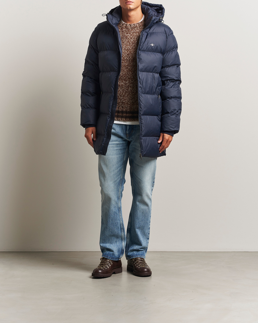 Hombres | Abrigos y chaquetas | GANT | The Active Cloud Mid Length Jacket Evening Blue