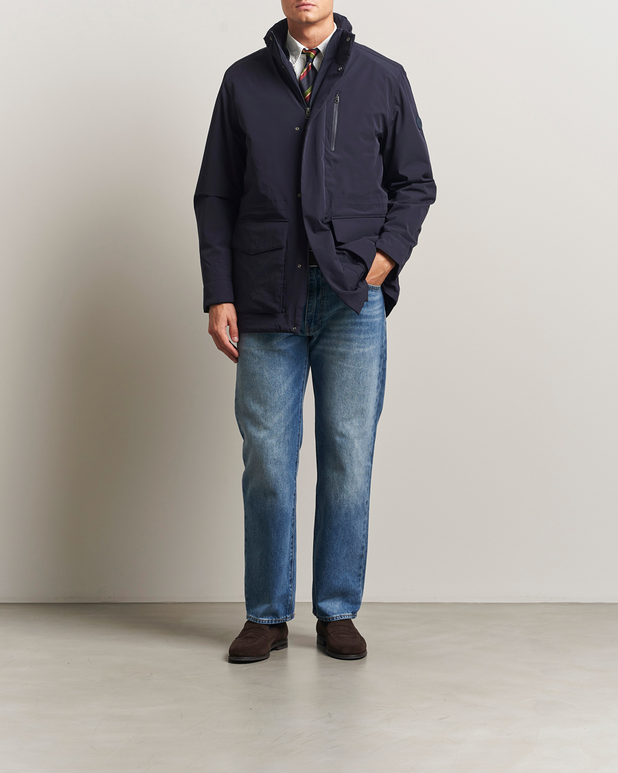 Hombres | Abrigos y chaquetas | Gant | Double Mid Length Field Jacket Evening Blue