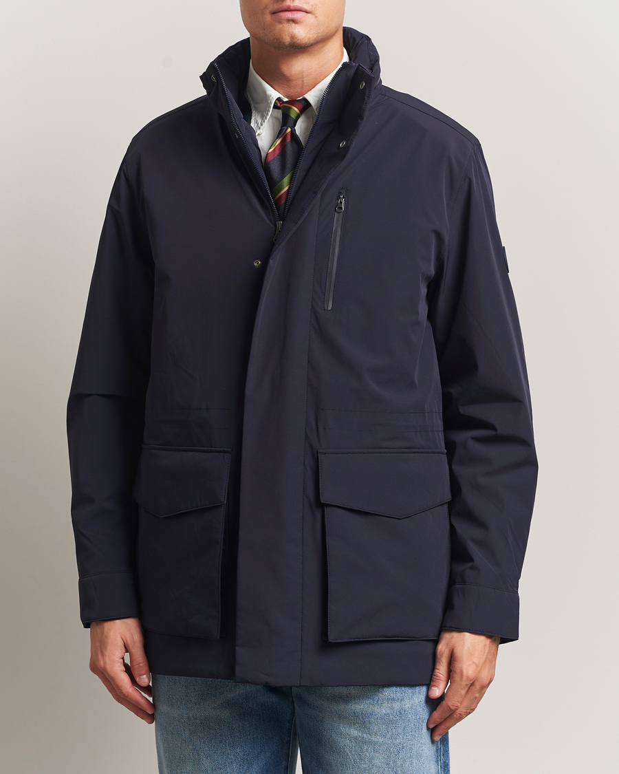 Hombres | Abrigos y chaquetas | Gant | Double Mid Length Field Jacket Evening Blue