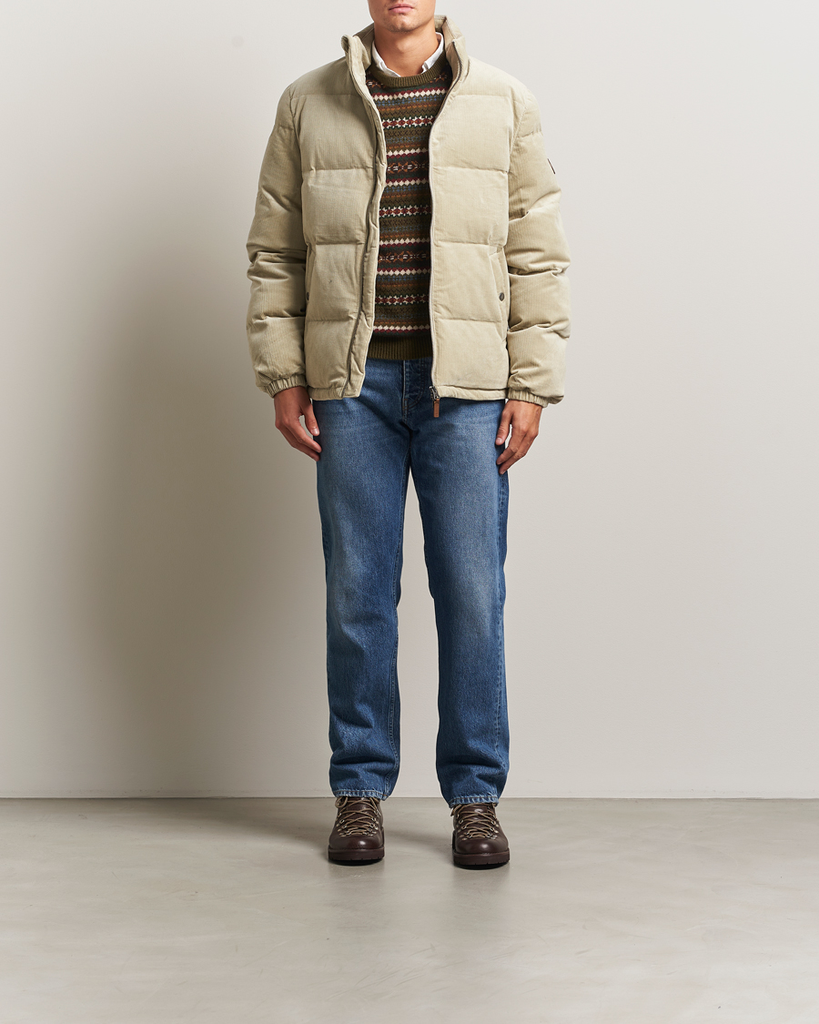 Hombres | Abrigos y chaquetas | Gant | Corduroy Down Puffer Jacker Greige