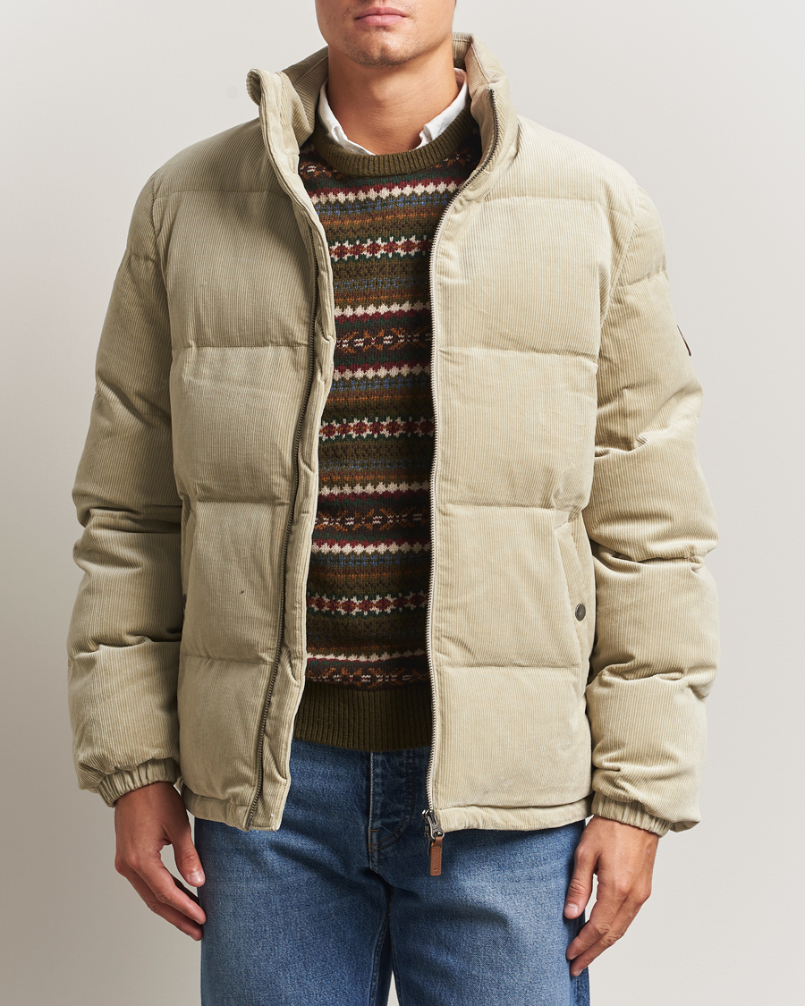 Hombres | Abrigos y chaquetas | Gant | Corduroy Down Puffer Jacker Greige