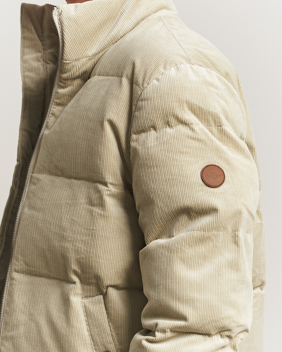 Hombres | Abrigos y chaquetas | Gant | Corduroy Down Puffer Jacker Greige