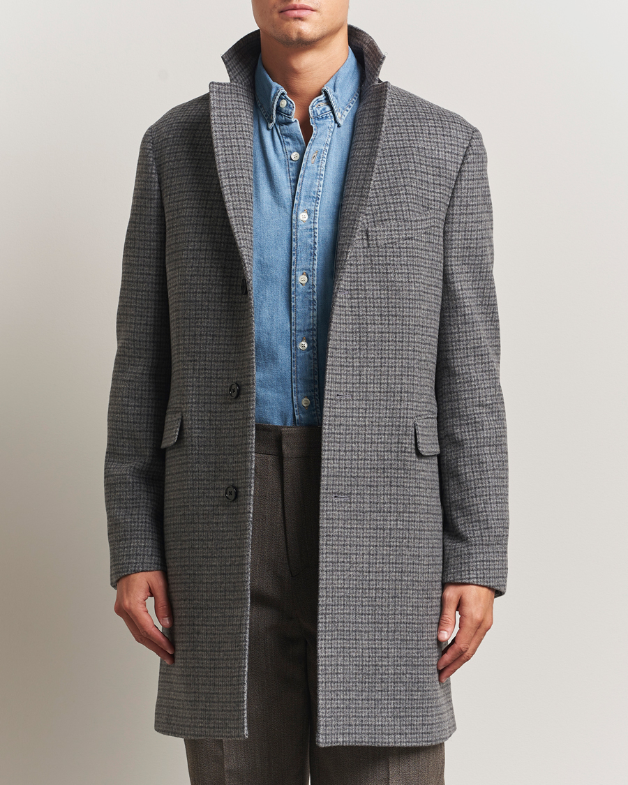 Hombres | Abrigos y chaquetas | Gant | Classic Wool Houndstooth Coat Black