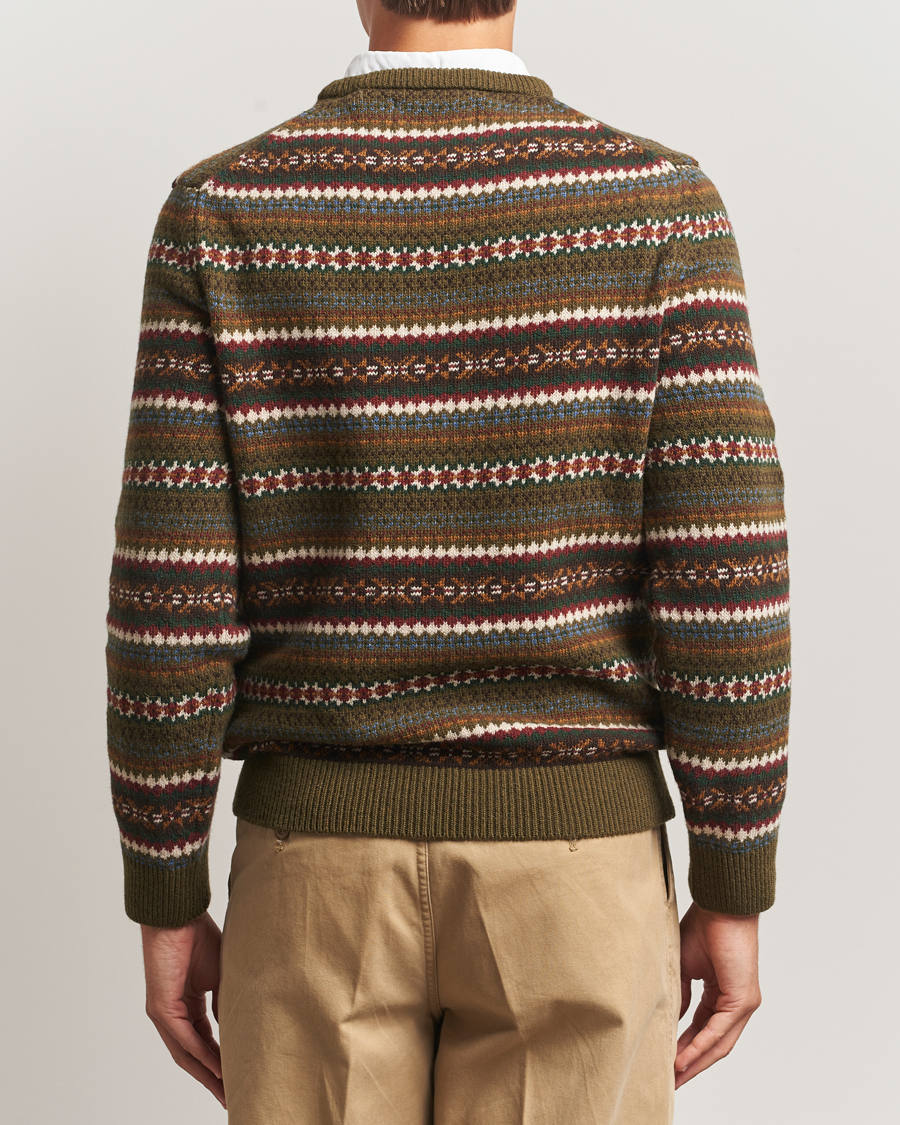 Hombres | Jerséis y prendas de punto | Gant | Fair Isle Knitted Crew Neck Sweater Country Green