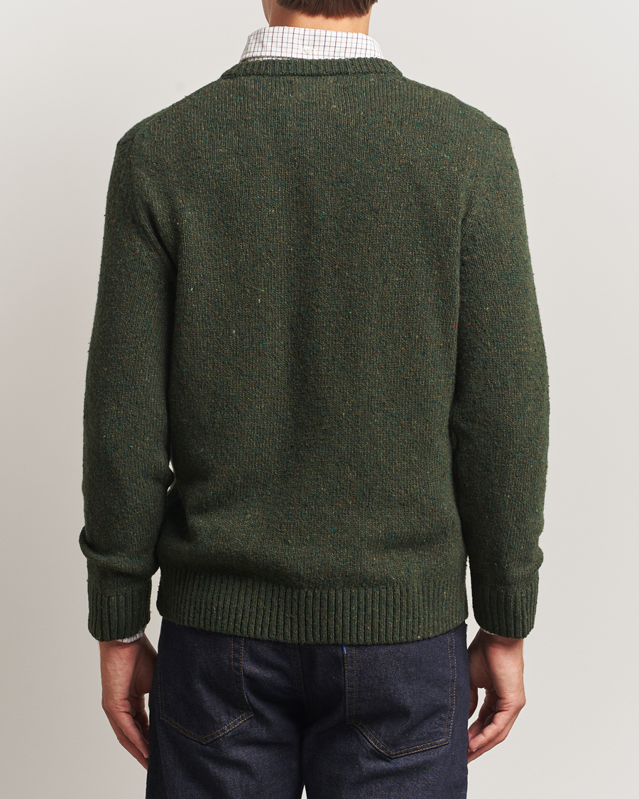 Hombres | Jerséis y prendas de punto | GANT | Neps Wool Crew Neck Country Green