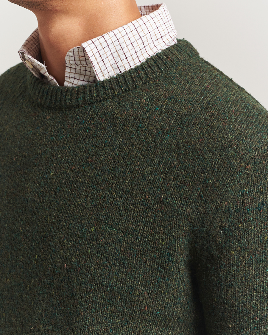 Hombres | Jerséis y prendas de punto | GANT | Neps Wool Crew Neck Country Green