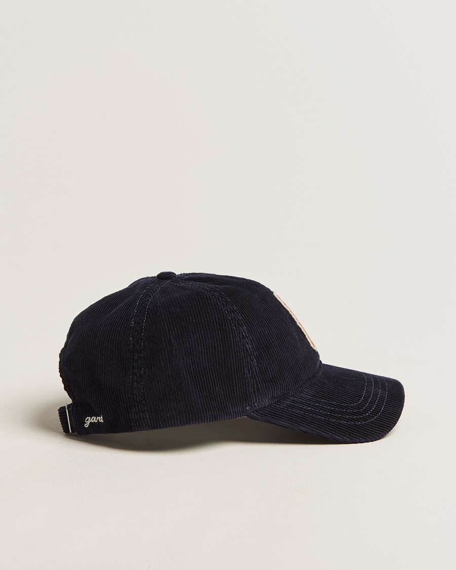 Hombres | GANT G Badge Corduroy Cap Evening Blue | GANT | G Badge Corduroy Cap Evening Blue