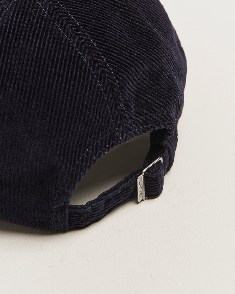 Hombres | GANT G Badge Corduroy Cap Evening Blue | GANT | G Badge Corduroy Cap Evening Blue