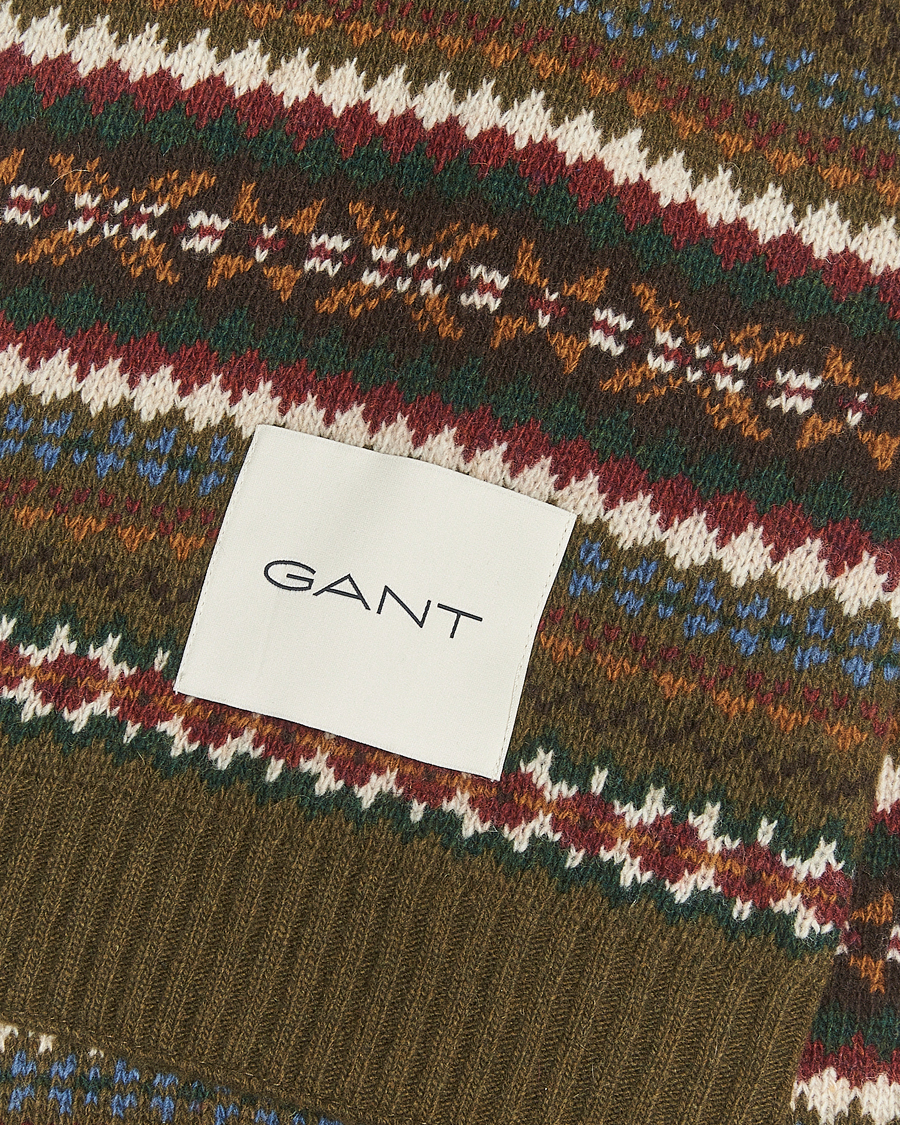 Hombres | GANT Fair Isle Scarf Country Green | GANT | Fair Isle Scarf Country Green