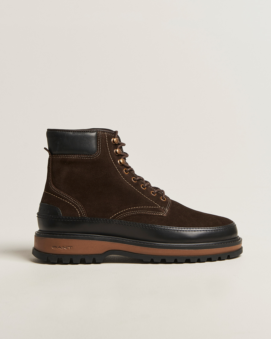 Hombres | Botas | Gant | Clafton Felt Lined Suede Boot Dark Brown