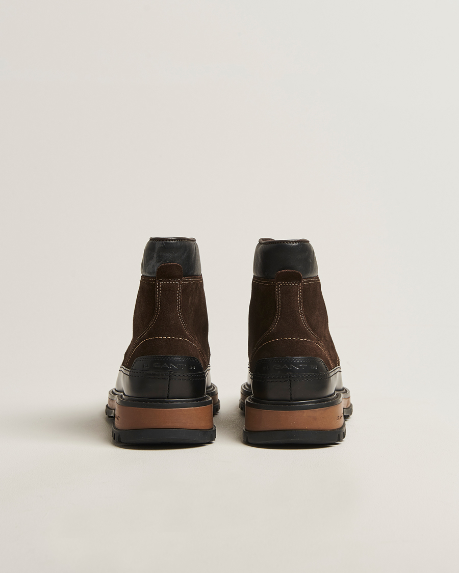 Hombres | Botas | Gant | Clafton Felt Lined Suede Boot Dark Brown