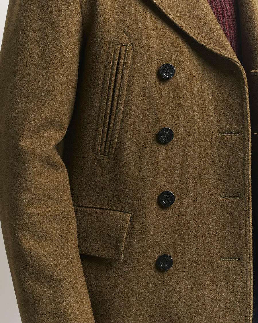 Hombres | Abrigos y chaquetas | Gloverall | Churchill Reefer Peacoat Loden Green