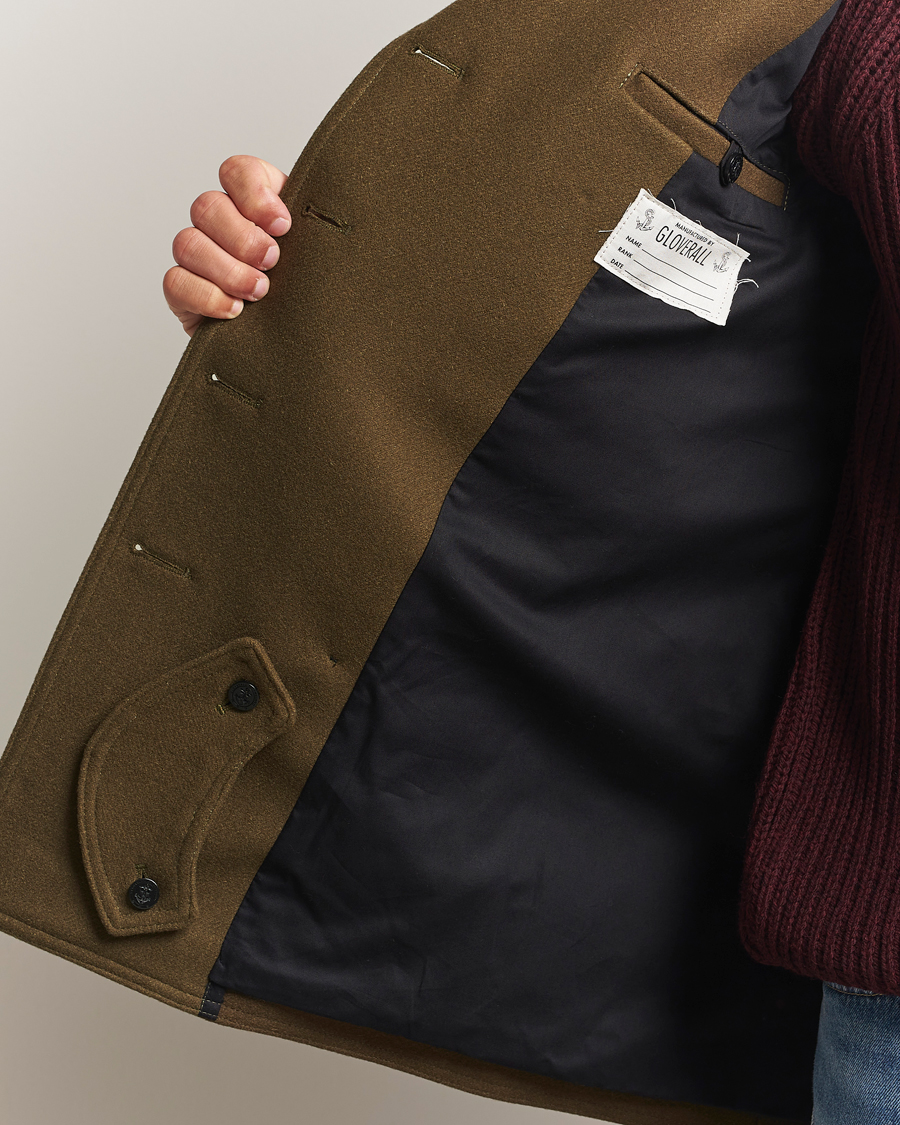Hombres | Abrigos y chaquetas | Gloverall | Churchill Reefer Peacoat Loden Green