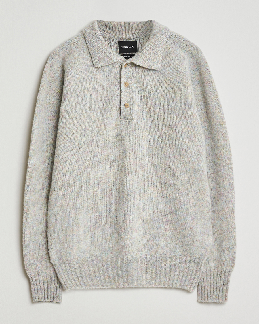 Hombres | Jerséis y prendas de punto | Howlin' | Brushed Wool Polo Galaxy