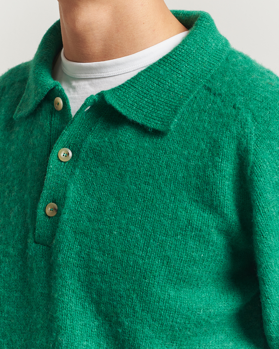 Hombres | Jerséis y prendas de punto | Howlin' | Brushed Wool Polo Greendream