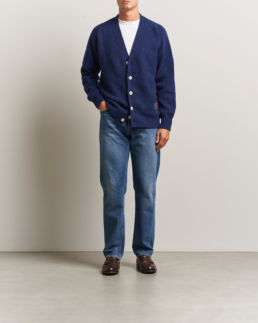 Hombres | Jerséis y prendas de punto | Howlin' | Shaggy Bear Cardigan Magic Blue