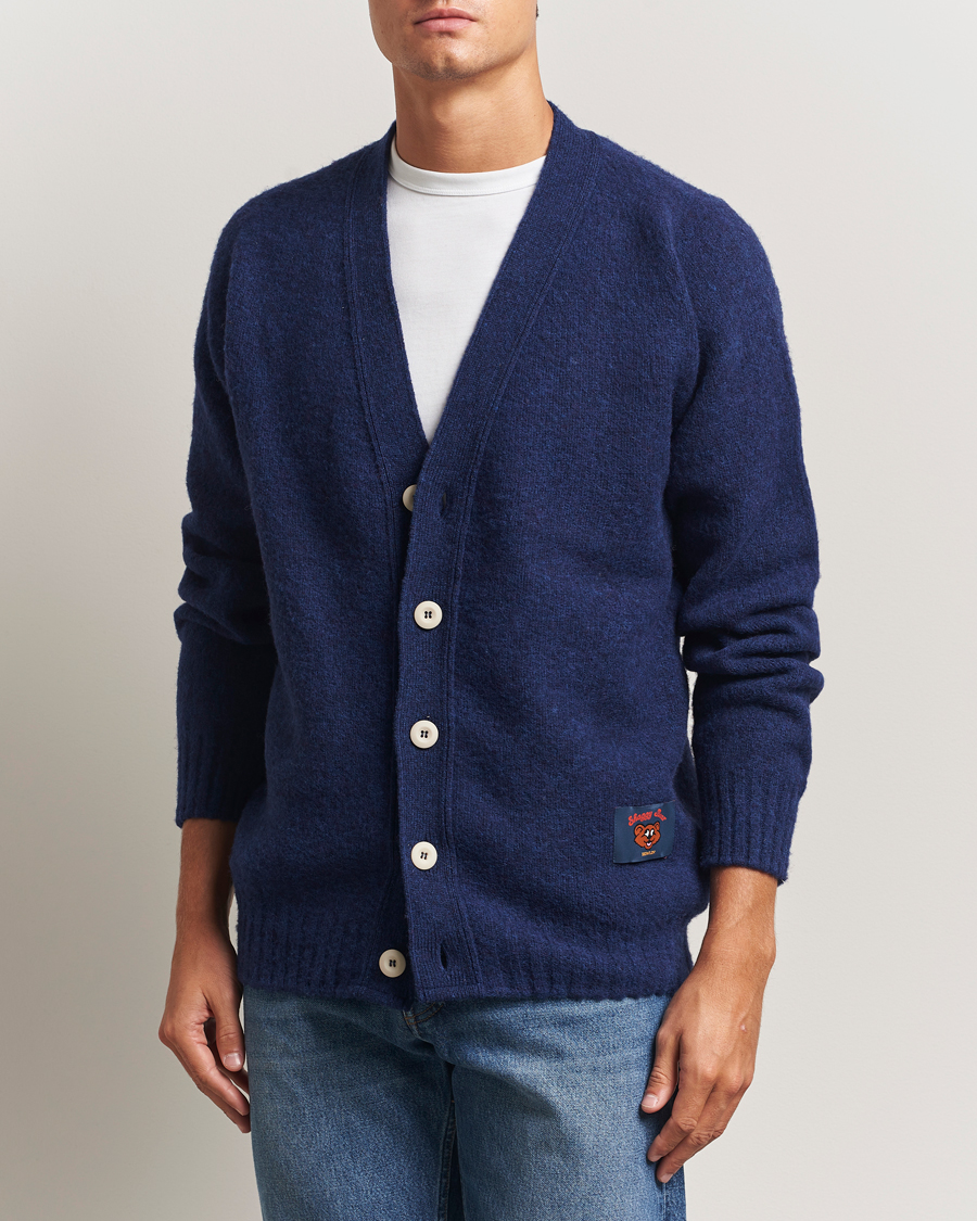 Hombres | Jerséis y prendas de punto | Howlin' | Shaggy Bear Cardigan Magic Blue