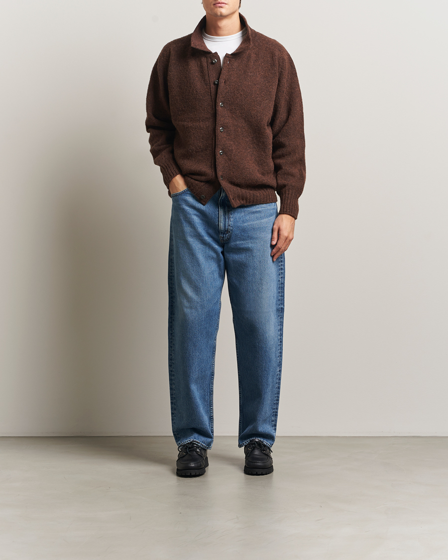 Hombres | Jerséis y prendas de punto | Howlin' | Brushed Wool Cardigan Brownish