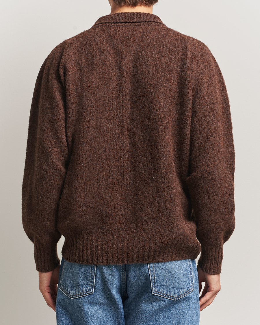Hombres | Jerséis y prendas de punto | Howlin' | Brushed Wool Cardigan Brownish